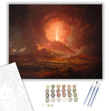 Számfestő.hu Tűzhányó - számfestő készlet – 40×50 cm (Keretre feszítve) kreatív és készségfejlesztő