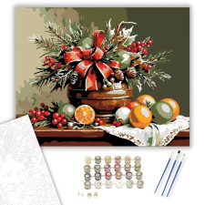 Számfestő.hu Ünnepi Terméskoszorú - számfestő készlet – 50×60 cm (Keretre feszítve) kreatív és készségfejlesztő