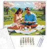 Számfestő.hu Valentin-napi Piknik Szerelmespárral - számfestő készlet – 60×70 cm (Keretre feszítve)