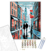 Számfestő.hu Valentin-napi Séta a Városi Utca Fényei Között - számfestő készlet – 40×50 cm (Keretre feszítve)