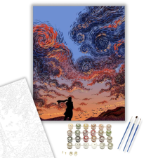 Számfestő.hu Van Gogh égbolt - számfestő készlet – 40×50 cm (Keretre feszítve) kreatív és készségfejlesztő