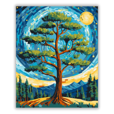 Számfestő.hu Van Gogh Stílusú Csillagos Mandala - számfestő készlet kreatív és készségfejlesztő