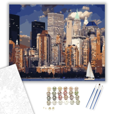 Számfestő.hu Városi éjjel - számfestő készlet – 40×50 cm (Keretre feszítve) kreatív és készségfejlesztő