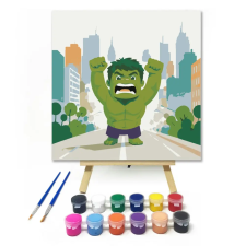 Számfestő.hu Városi óriás - gyerek számfestő készlet – 30×30 cm (Keretre feszítve) kreatív és készségfejlesztő