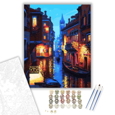Számfestő.hu Velence Éjjel - számfestő készlet – 40×50 cm (Keretre feszítve) kreatív és készségfejlesztő
