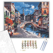 Számfestő.hu Velence Teliholdkor - számfestő készlet – 40×50 cm (Keretre feszítve) kreatív és készségfejlesztő