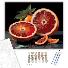 Számfestő.hu Vérnarancs és Fahéj Kompozíció - számfestő készlet – 40×50 cm (Keretre feszítve) kreatív és készségfejlesztő