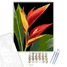 Számfestő.hu Vibráló Heliconia Virág - számfestő készlet – 60×70 cm (Keretre feszítve) kreatív és készségfejlesztő