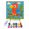 Számfestő.hu Vidám Papagáj a Trópusi Ágon - gyerek számfestő készlet – 20×20 cm (Keretre feszítve)
