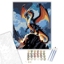 Számfestő.hu Viharsárkány a Villámok Földjén - számfestő készlet – 40×50 cm (Keretre feszítve) kreatív és készségfejlesztő