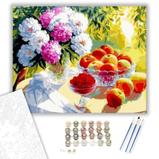 Számfestő.hu Virág és Gyümölcs - számfestő készlet – 40×50 cm (Keretre feszítve) kreatív és készségfejlesztő