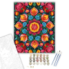 Számfestő.hu Virágos Mandala Rózsákkal és Tulipánokkal - számfestő készlet – 40×50 cm (Keretre feszítve)