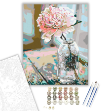 Számfestő.hu Virágszál Vázában - számfestő készlet – 40×50 cm (Keretre feszítve) kreatív és készségfejlesztő
