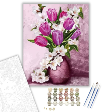 Számfestő.hu Virágszálak - számfestő készlet – 40×50 cm (Keretre feszítve) kreatív és készségfejlesztő