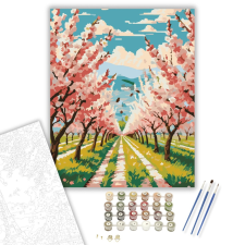 Számfestő.hu Virágzó Gyümölcsös - számfestő készlet – 40×50 cm (Keretre feszítve) kreatív és készségfejlesztő