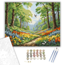 Számfestő.hu Virágzó Tavaszi Erdő - számfestő készlet – 40×50 cm (Keretre feszítve) kreatív és készségfejlesztő