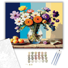 Számfestő.hu Vízparti virágok - számfestő készlet – 40×50 cm (Keretre feszítve) kreatív és készségfejlesztő