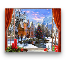 Számfestő Karácsonyi táj - számfestő készlet kreatív és készségfejlesztő