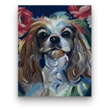 Számfestő Kutya tekintet - előszínezett számfestő készlet (30x40cm) kreatív és készségfejlesztő