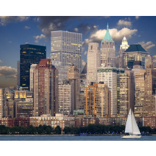 Számfestő New York-i Felhőkarcoló - vászonkép grafika, keretezett kép