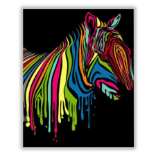 Számfestő Színes zebra - számfestő készlet kreatív és készségfejlesztő