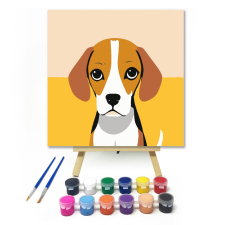 Számfestő Szomorú beagle - gyerek számfestő készlet kreatív és készségfejlesztő