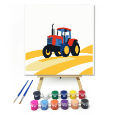 Számfestő Traktor a mezőn - gyerek számfestő készlet kreatív és készségfejlesztő