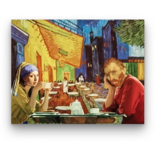 Számfestő Van Gogh a teraszon - számfestő készlet kreatív és készségfejlesztő