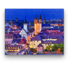 Számfestő Városi este - előszínezett számfestő készlet (50x65cm) kreatív és készségfejlesztő