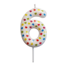  Számgyertya – 6 – Szív party kellék