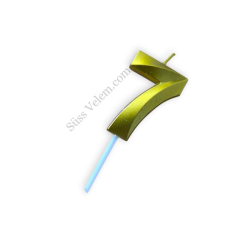  Számgyertya 7, arany színű party kellék