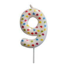 Számgyertya – 9 – Szív party kellék