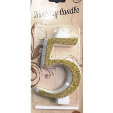 Számgyertya óriás - "5" Arany gyertya