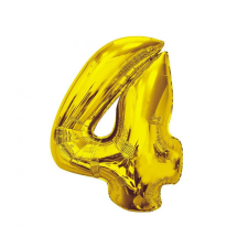Számok Arany 4-es Gold szám fólia lufi 92 cm party kellék