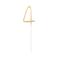 Számok Arany Gold 4-es csillagszóró 17 cm party kellék