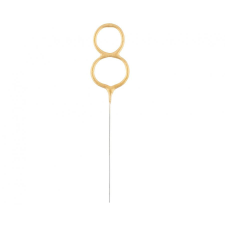 Számok Arany Gold 8-as csillagszóró 17 cm party kellék