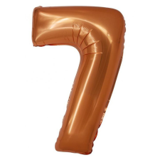 Számok Copper, Réz 7-es szám fólia lufi 76 cm party kellék