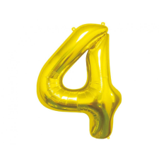 Számok Gold, Arany 4-es szám fólia lufi 85 cm party kellék