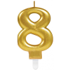 Számok Gold, Arany számgyertya 8-as tortagyertya