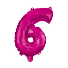 Számok Hot Pink 6-os szám fólia lufi 95 cm party kellék