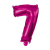 Számok Hot Pink 7-es szám fólia lufi 95 cm