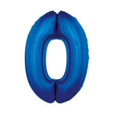 Számok Kék 0-ás B&C Blue szám fólia lufi 92 cm party kellék