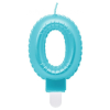 Számok Kék 0-ás Pearly Light számgyertya, tortagyertya
