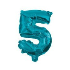Számok Mini 5-ös Blue szám Fólia lufi 32 cm party kellék