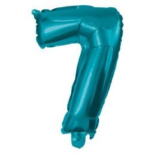Számok Mini 7-es Blue szám Fólia lufi 10 cm party kellék