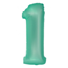 Számok Mint Matt, Menta 1-es szám fólia lufi 76 cm party kellék