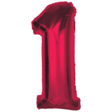Számok Piros 1-es Red szám fólia lufi 92 cm party kellék