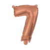 Számok Rose Gold 7-es szám fólia lufi 95 cm