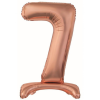 Számok Rose Gold 7-es szám fólia lufi talppal 74 cm