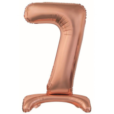 Számok Rose Gold 7-es szám fólia lufi talppal 74 cm party kellék